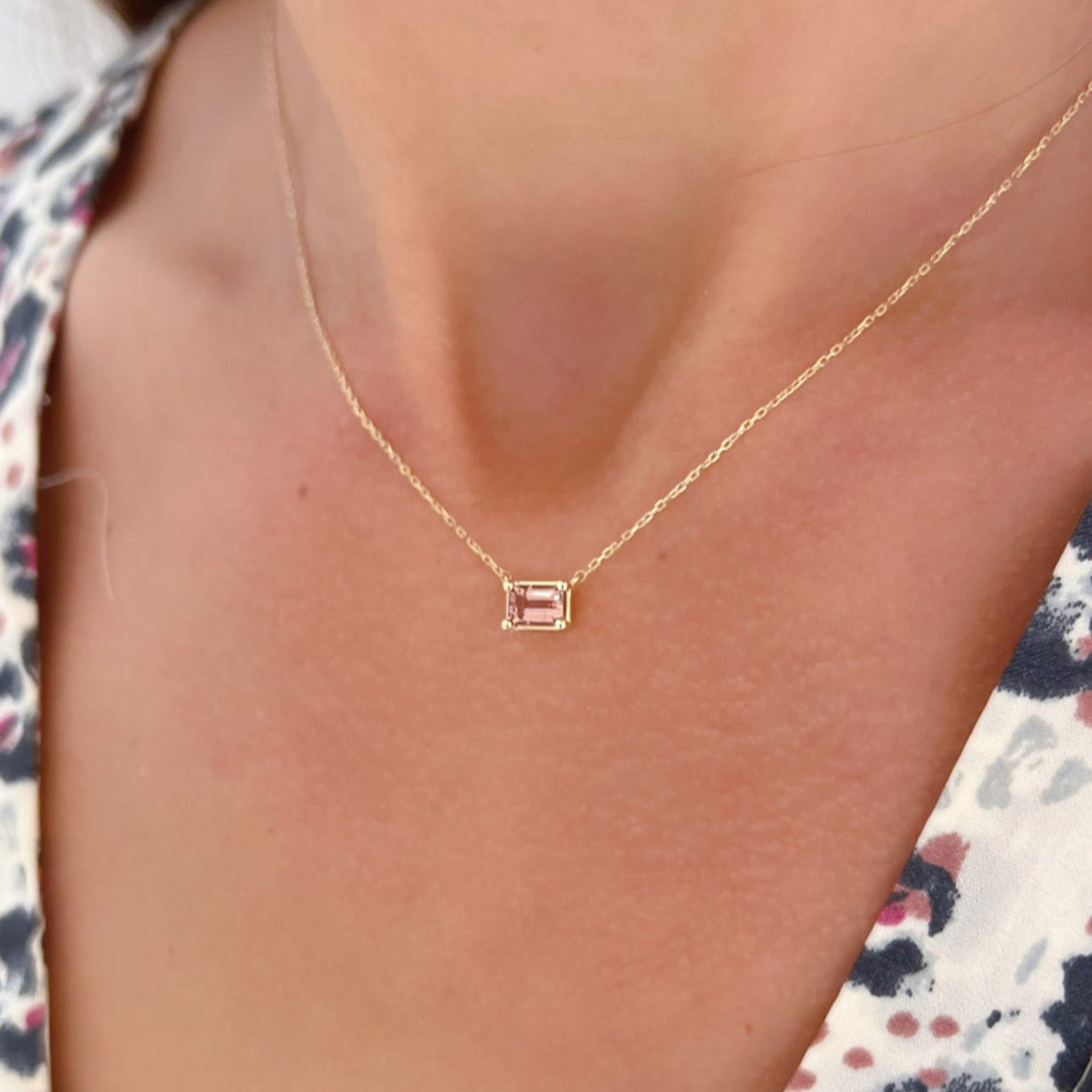 Daphne Necklace - Pink Tourmaline