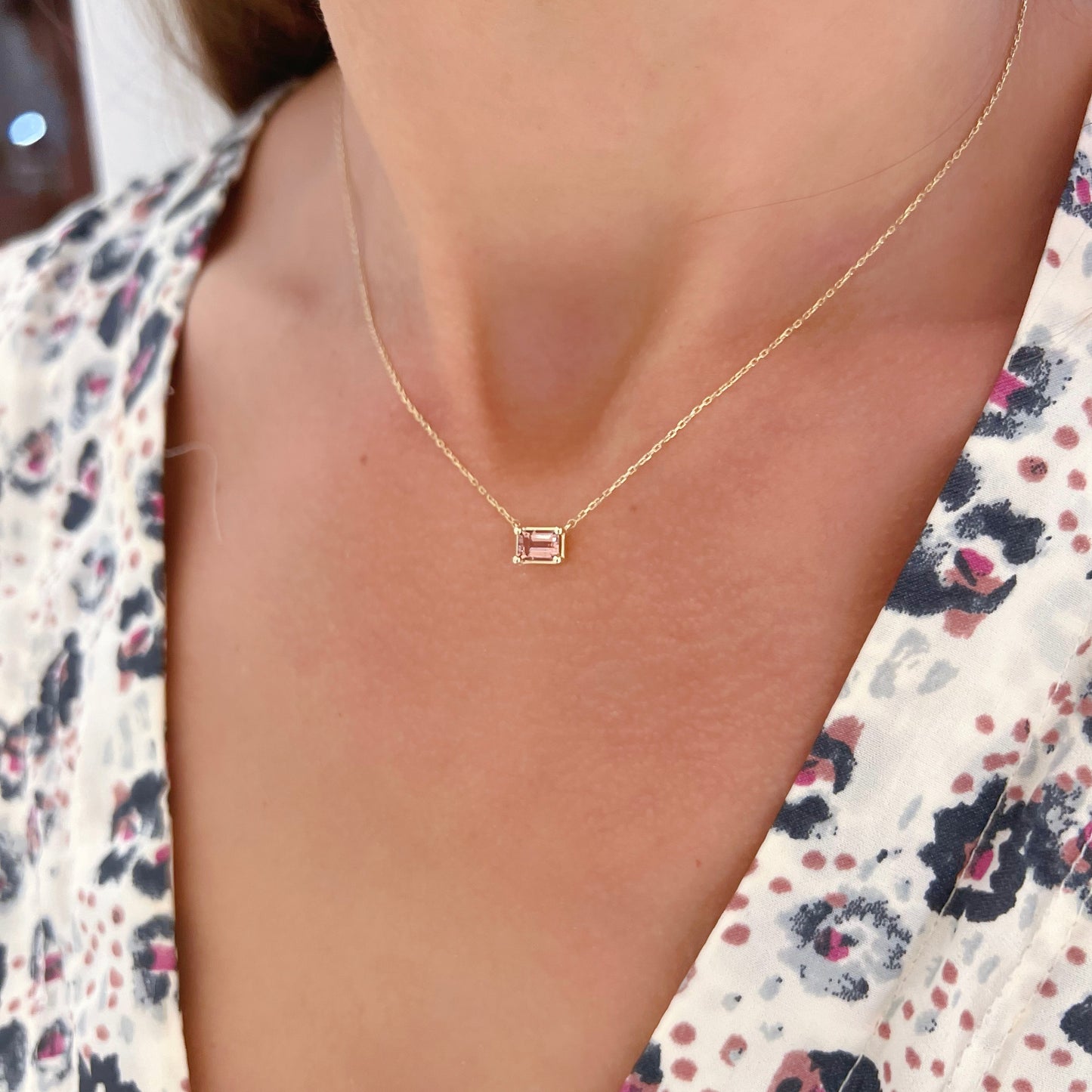 Daphne Necklace - Pink Tourmaline