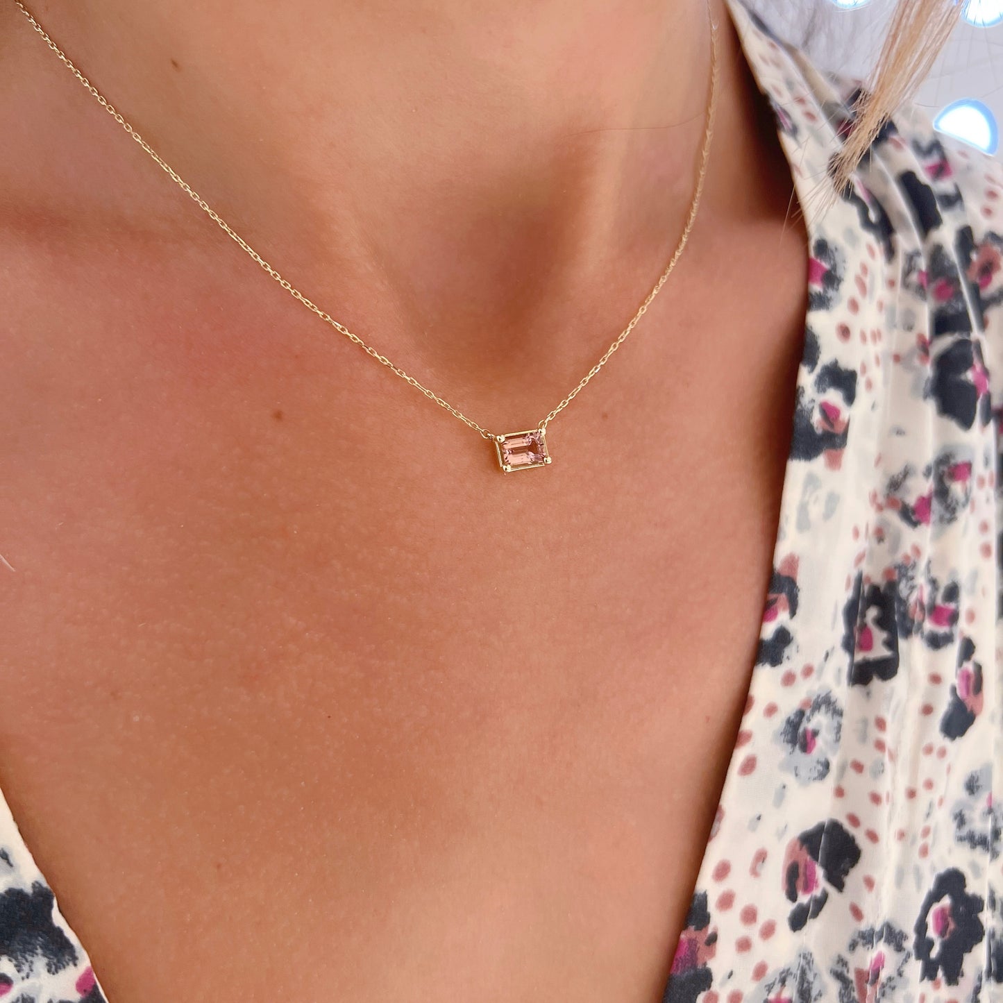 Daphne Necklace - Pink Tourmaline