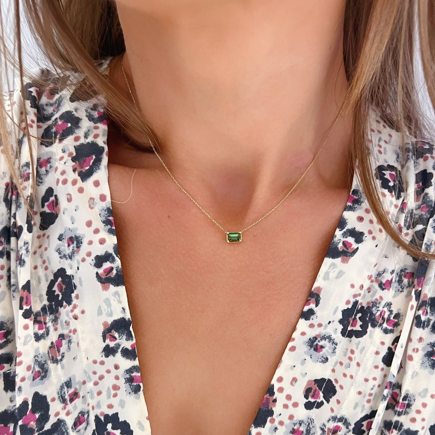 Daphne Necklace - Green Tourmaline