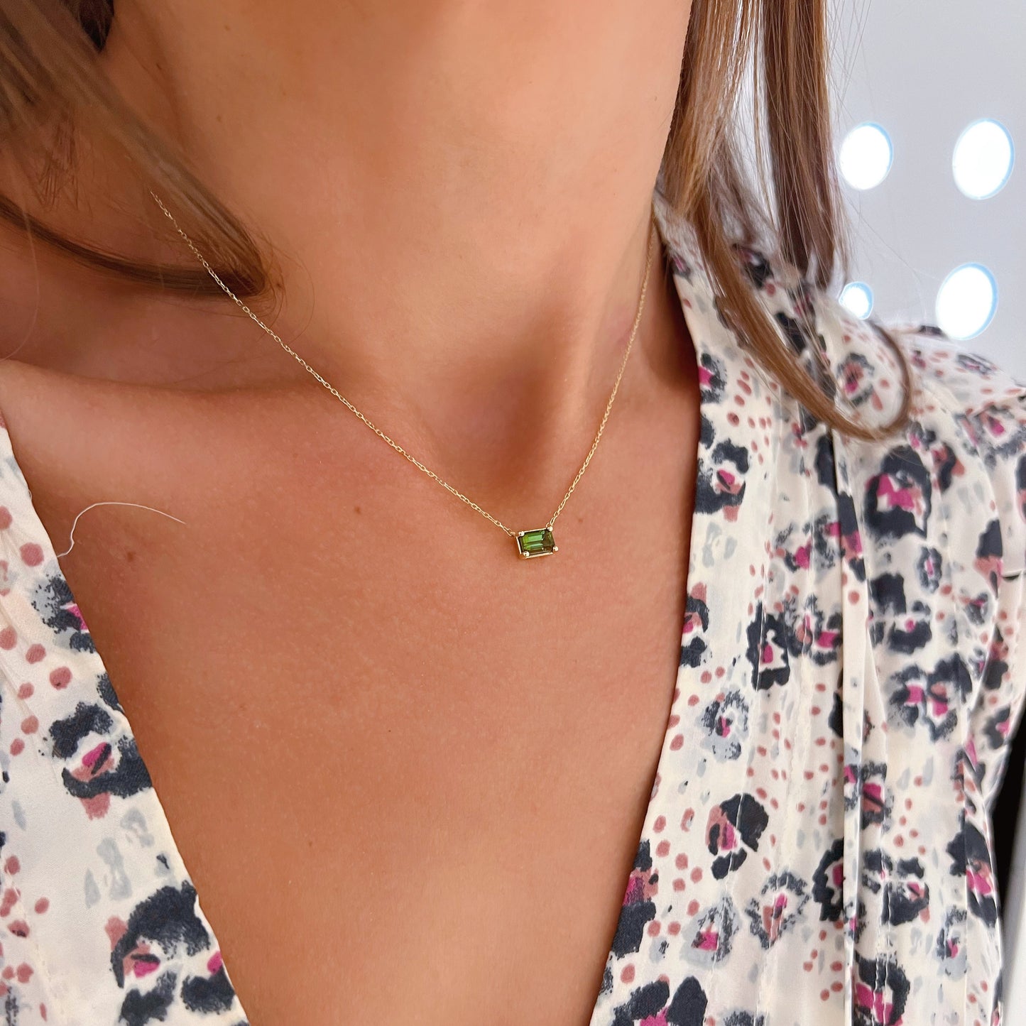Daphne Necklace - Green Tourmaline