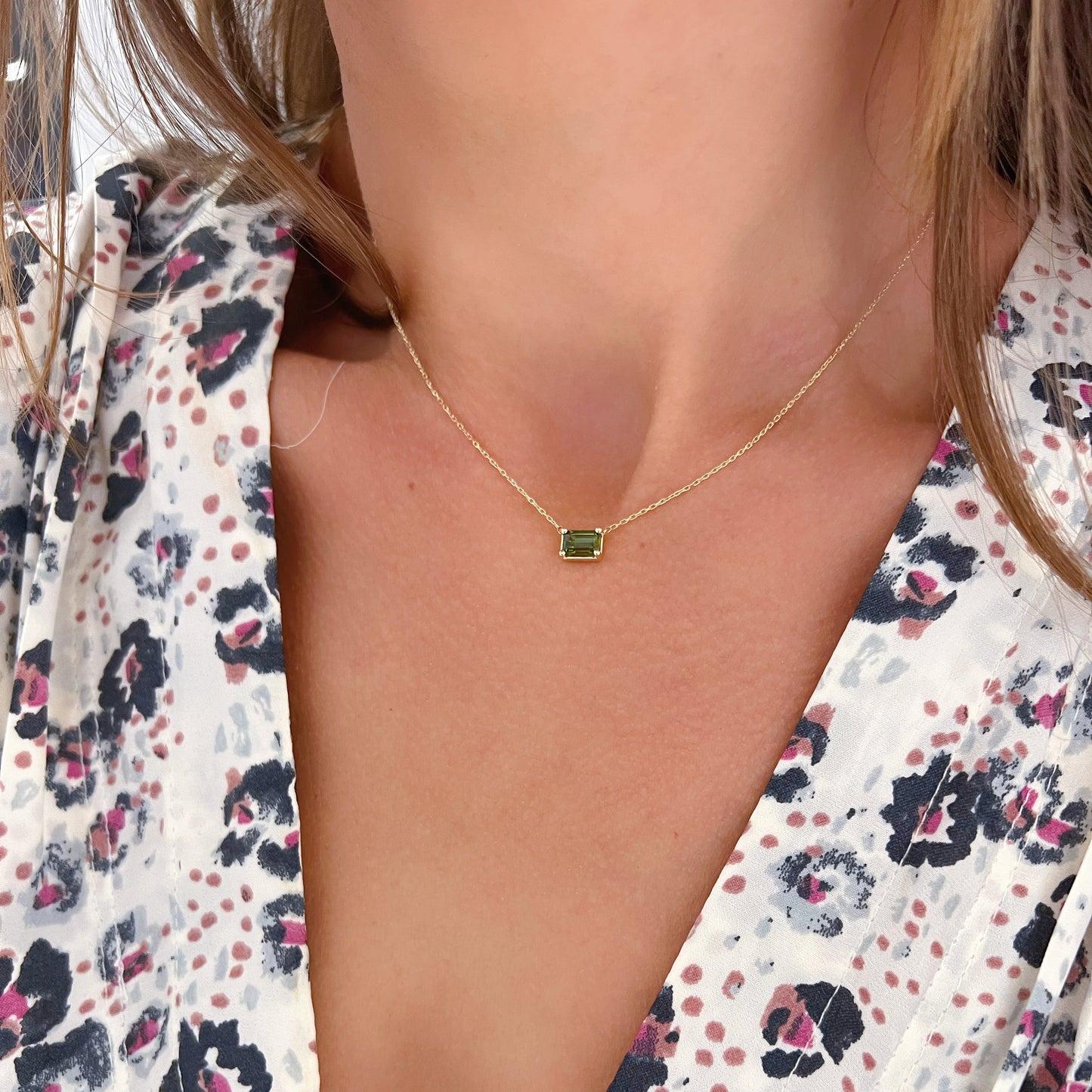 Daphne Necklace - Green Tourmaline