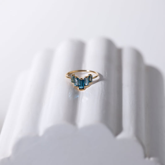 Blue Pyramid Ring